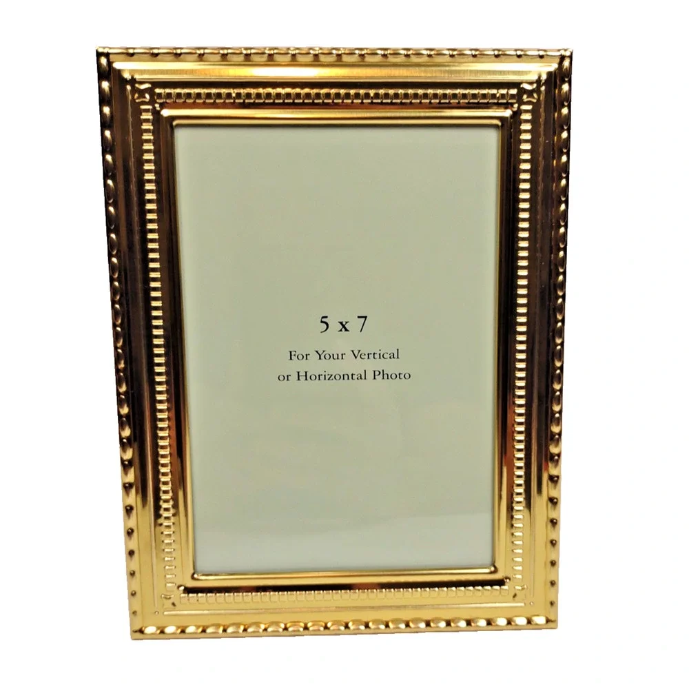 Vintage Gold Toned Polished Photo Frame for 5x7